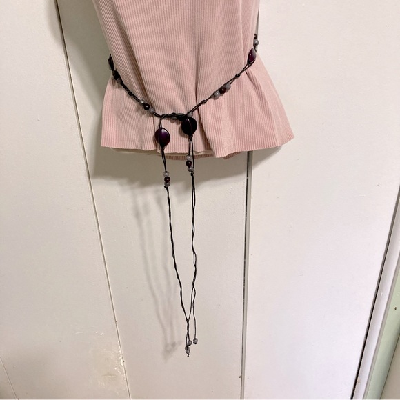 Boho Bohemian Long Beaded Self Tie Dress Tie Belt - Picture 2 of 7